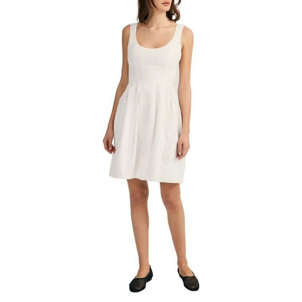 Derek Lam 10 Crosby Fit & Flare Dress Women Size 2 White New Floral Jacquard